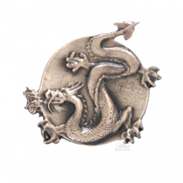 Asian Dragon Urn Emblem Bronze