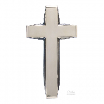 Cross - Urn Vault Emblem - Silver