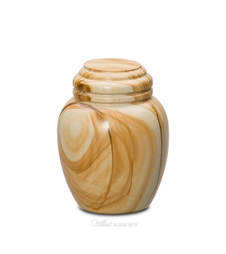 Teak Marble Cremation Memento
