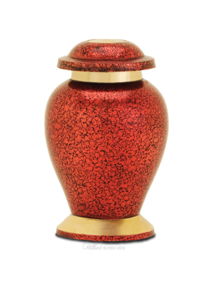 Large Cremation Memorial Red Spun Urn for Human Ashes Adult 