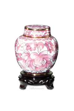 4" Pink Cloisonné Cremation Memento