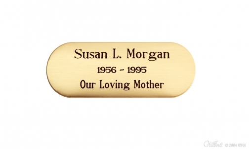 Brass Plaque - Oval