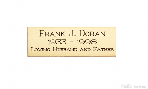 Brass Engraving Plaque - Rectangle