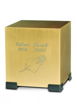 Bronze Cube Cremation Urn