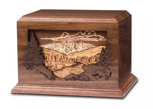 Mountain Scene Dimensional Urn