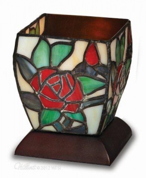 Art Glass:  Heirloom Rose Cremation Memento