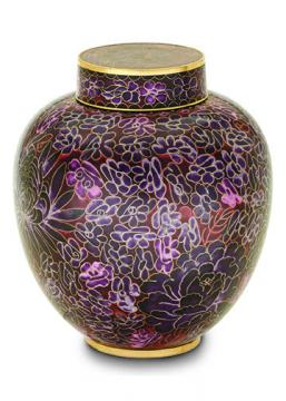 Lilac Cloisonne Urn