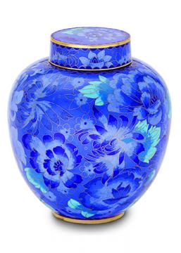 Larkspur Cloisonne Urn