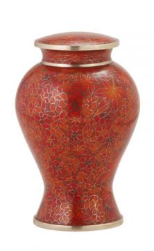 Autumn Leaves Cloisonné Cremation Urn