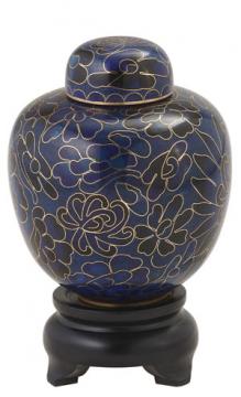 Blue Cloisonné Cremation Memento