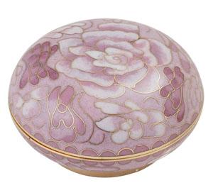 Cameo Rose Cloisonné Memory Holder