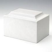 White Cultured Marble Cremation Urn