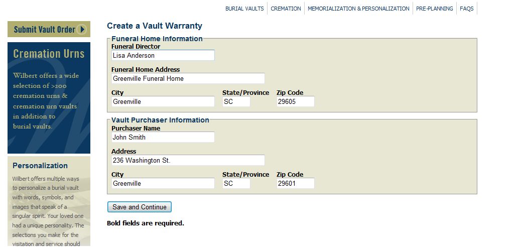 Warranty Form