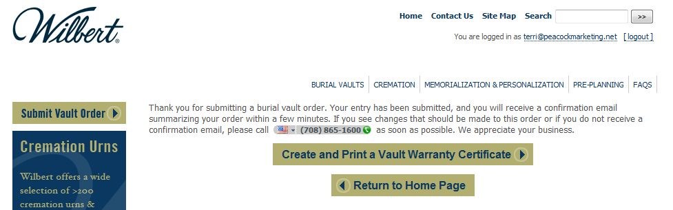 Create and Print Vault Warranty